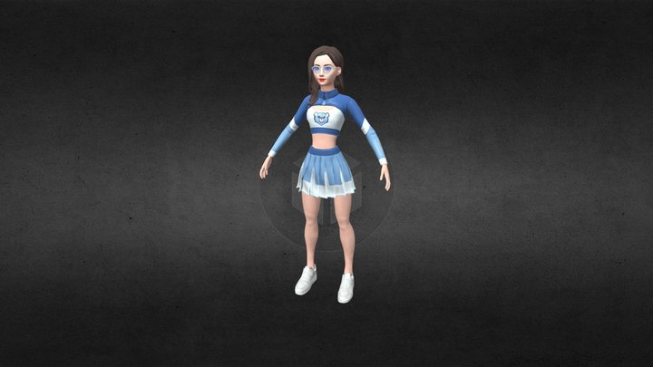 cute hot girl 3D Model