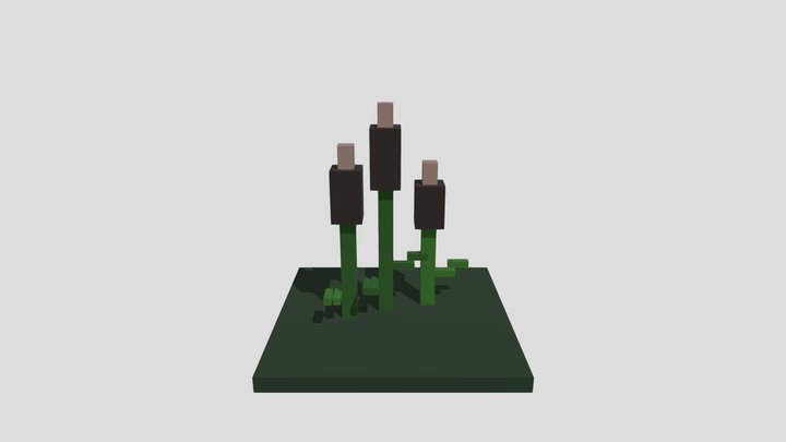 Cattail - Voxel 32x32 – Modello 3D gratuito STL