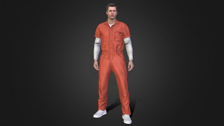 Man Prisoner - Rigged 3D Model