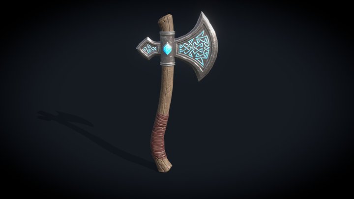 Enchanted Axe 3D Model