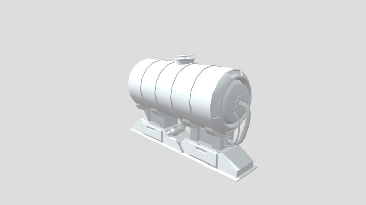 Printable Industrial Tank 3D Model