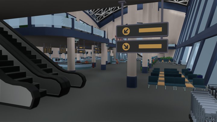 Airport Final Big Scene – Free 3D Model STL