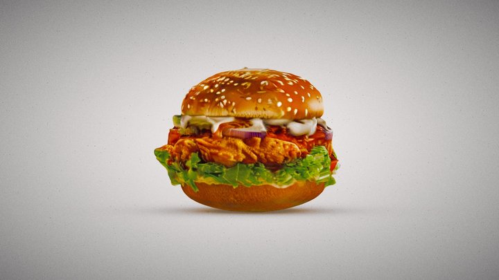Ultimate Gourmet Burger 3D Model 3D Model