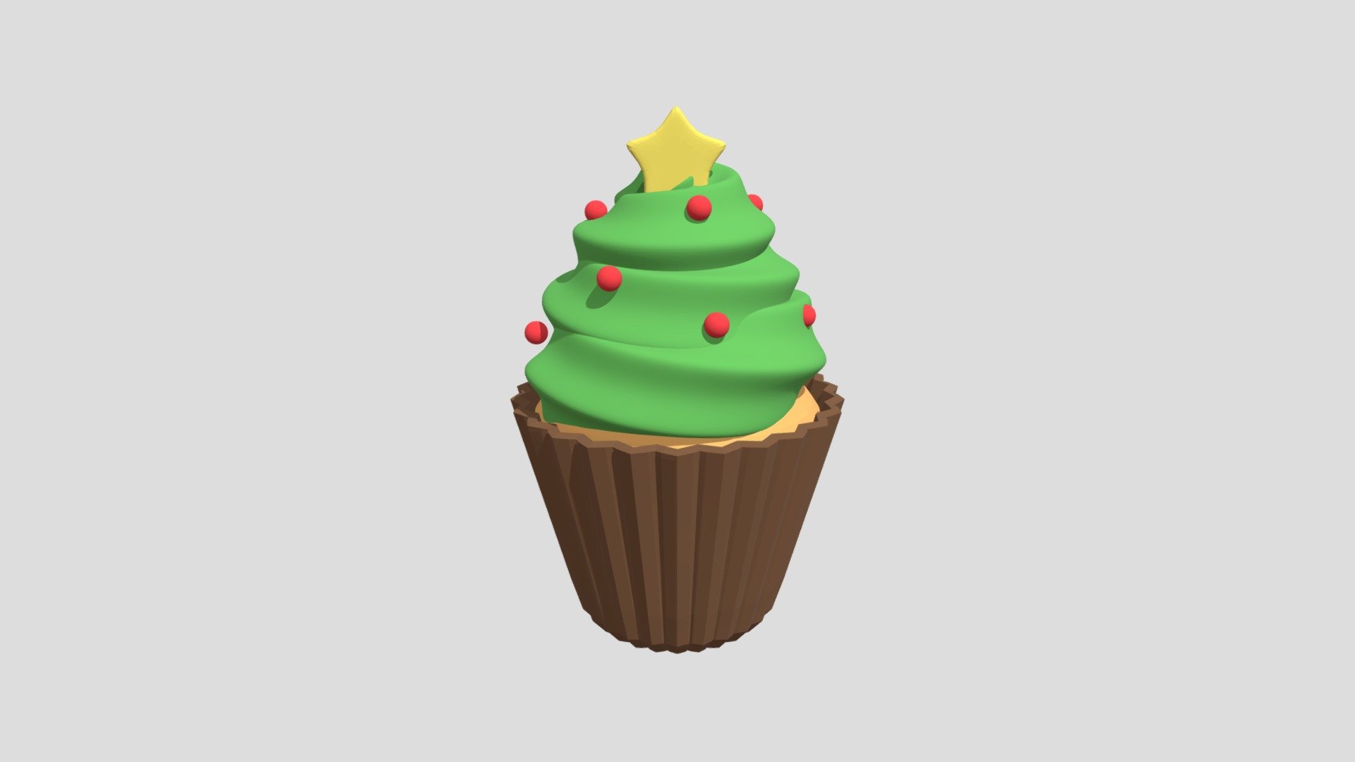 Christmas Tree Cup Cake — Sketchfab embed 3D viewer