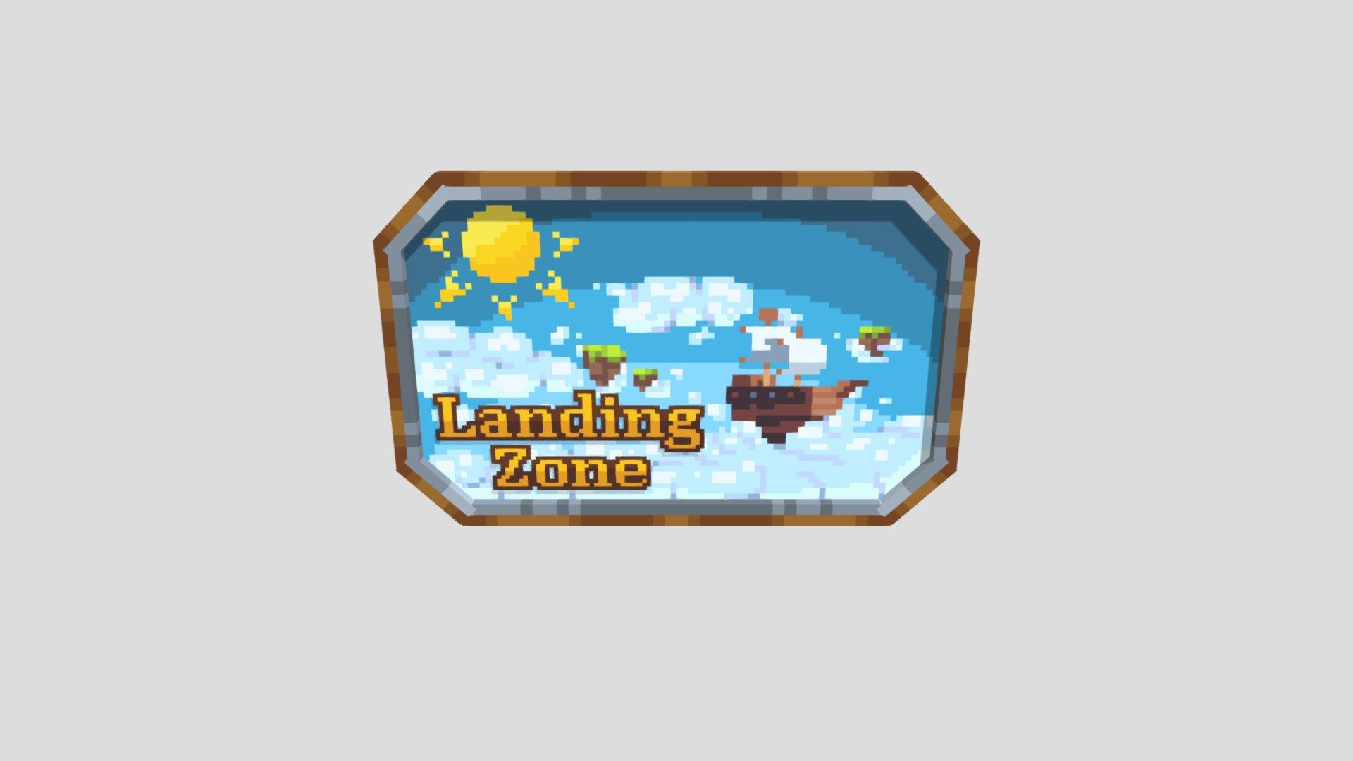 Landing zone sign 3D model by RDz (rdzbbmodels) [88c34ad] Sketchfab