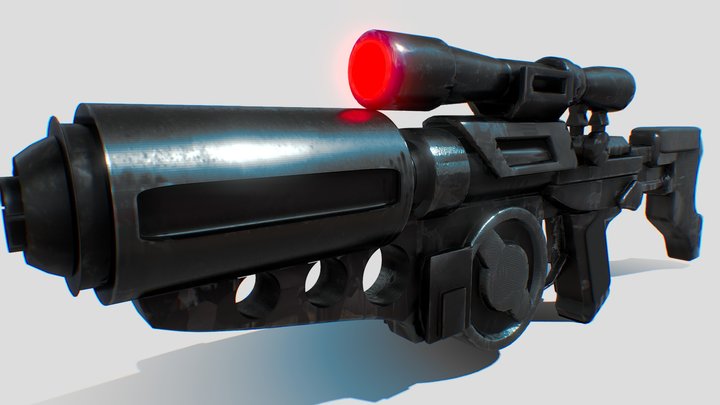 Westar-M5 Blaster Rifle 2k Udim Star Wars 3D Model