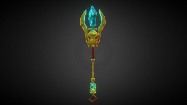 Crystal Staff 3D Model