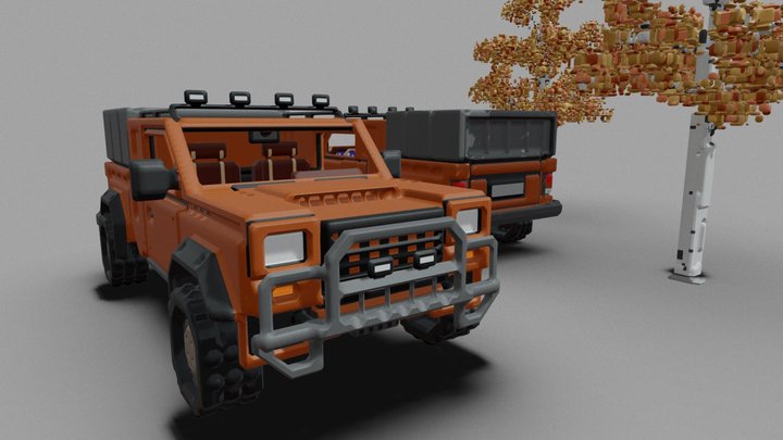 Voxel Truck #0901 3D Model