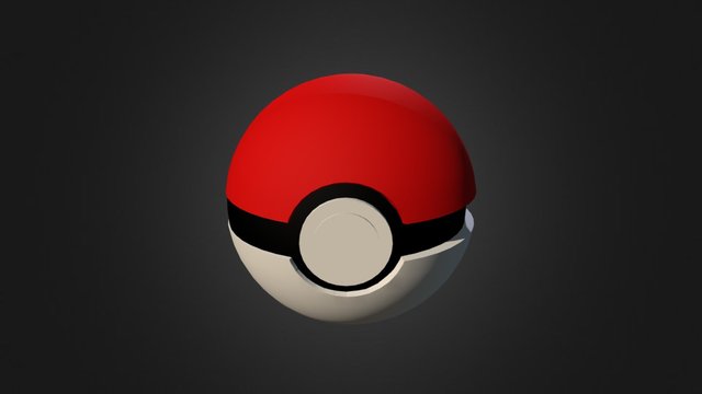 Poke Ball Blender 3D Model