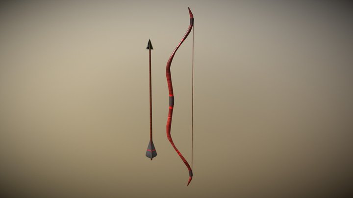 Bow And Arrow 3D Model