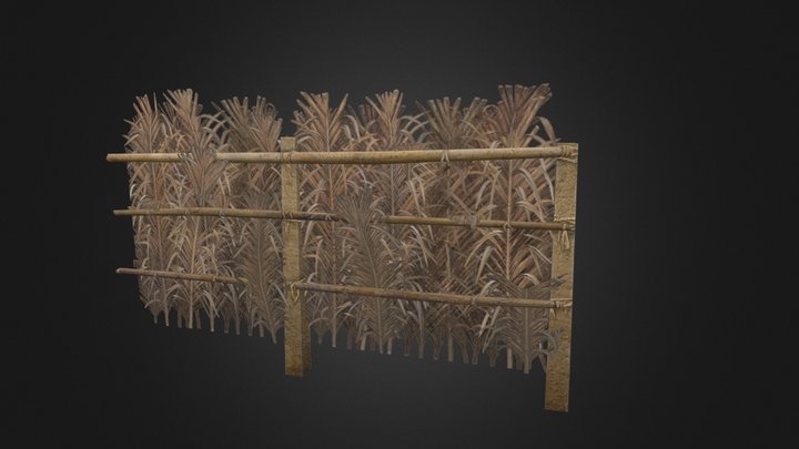 Palm Fence 3D Model