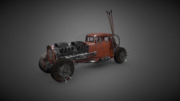 Mad Max Dystopian Vehicle 3D Model