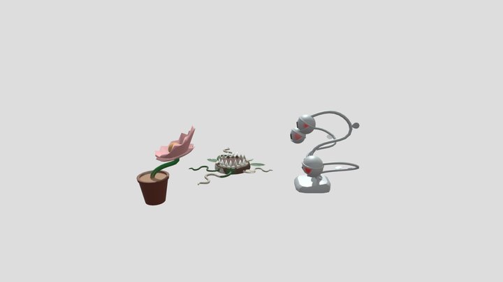Alien Plants 3D Model
