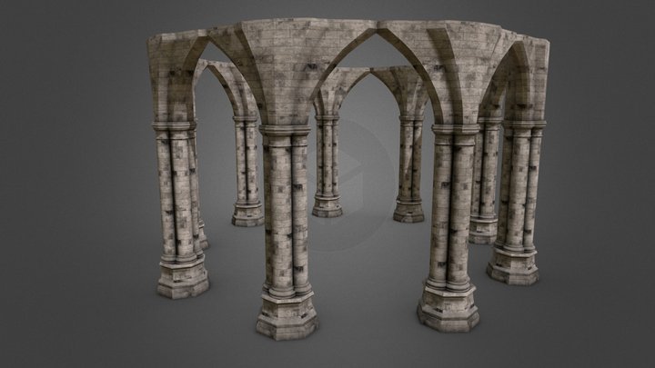 Gothic Structures - Round Version 3D Model