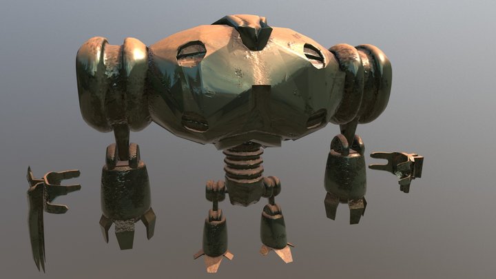 First robot UV's and textured 3D Model