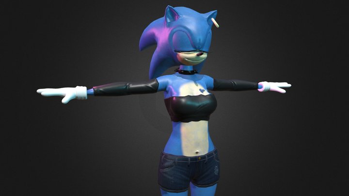 Sonic Character (Female version) 3D Model