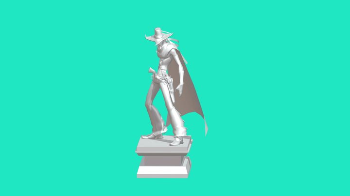 Justice_Statue low poly 3D Model