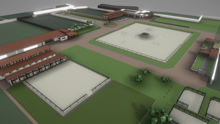 Hípico Rocinante Club Ecuestre 3D Model