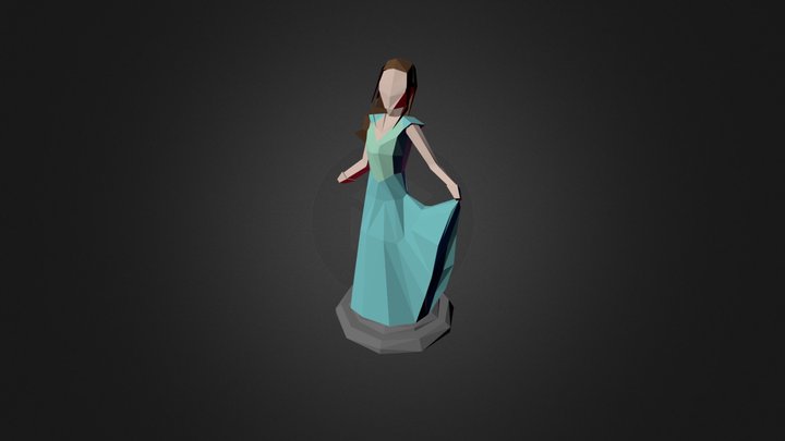 Margaery Tyrell Low Poly 3D Model