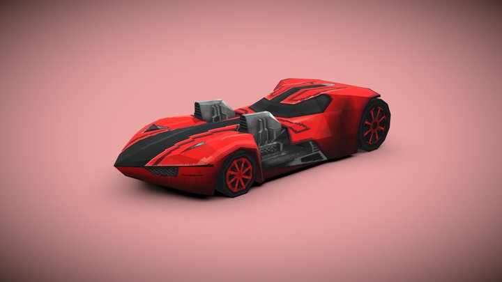 Low Poly Twin Mill III Car 3D Model