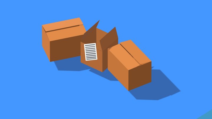 Boxes and checklist 3D Model