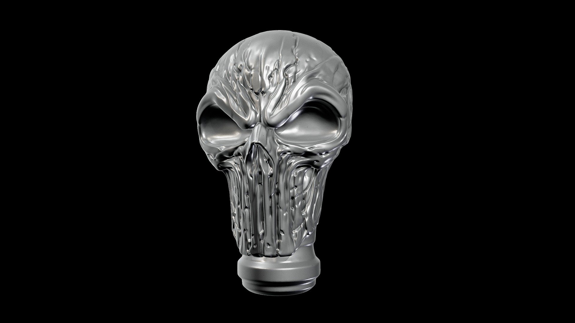 Punisher-Style Skull Gear Shift Knob - 3D model by Print3dburton