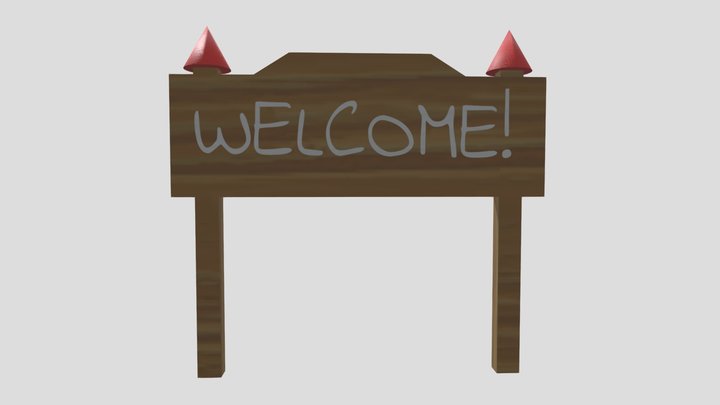 Entrancesignone 3D Model
