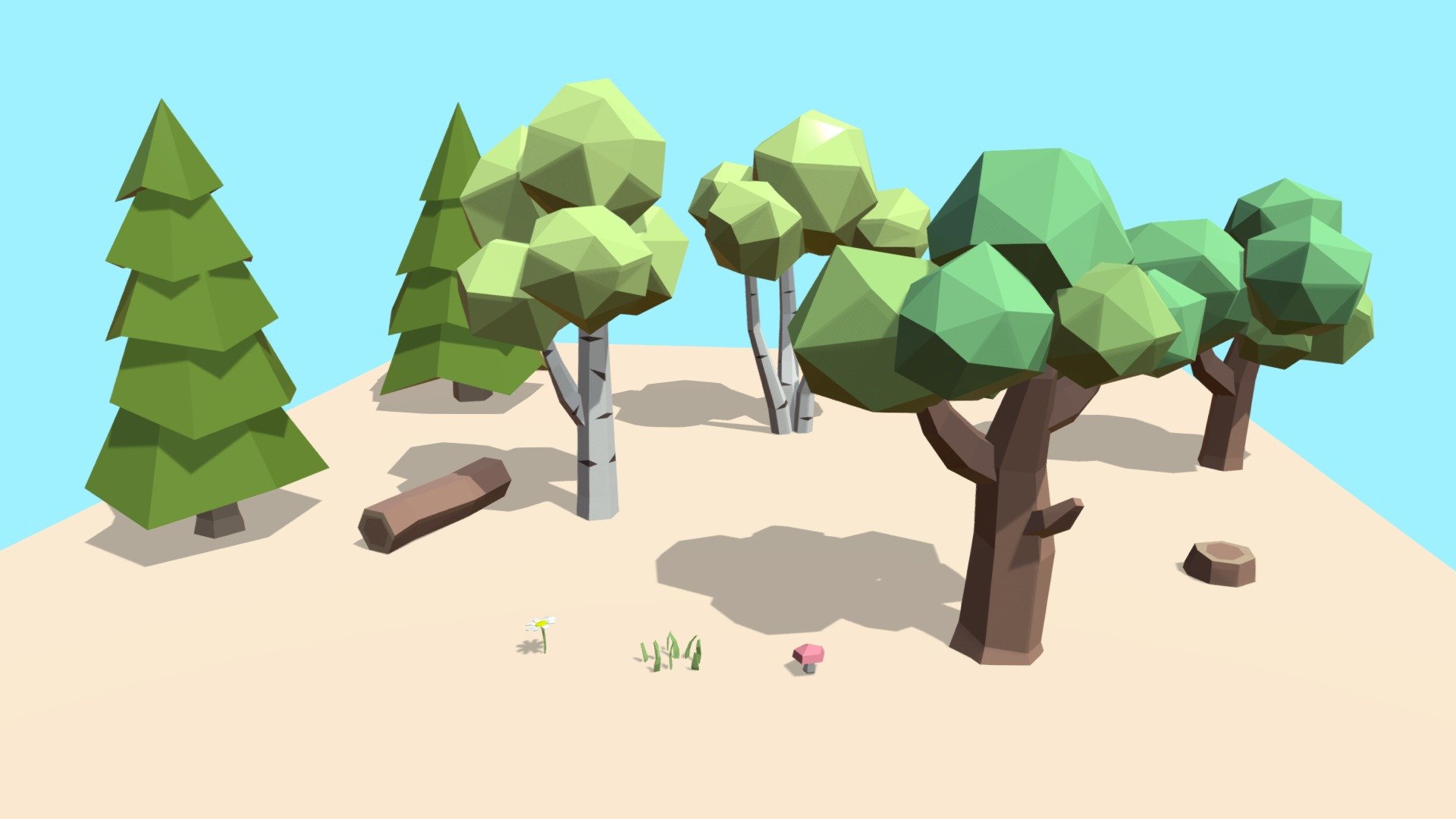 Low-Poly Plants Pack - 3D model by danieldouch [88d78fb] - Sketchfab