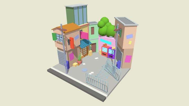Game Art 1 simple scene 3D Model