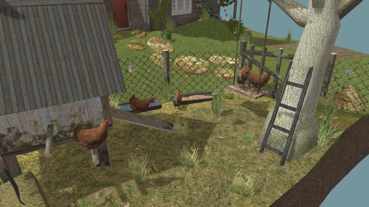 DAE Diorama retake – Small farm 3D Model
