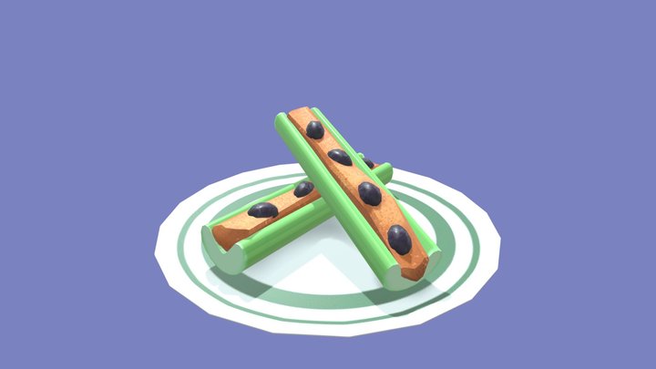 Ants on a Log 3D Model