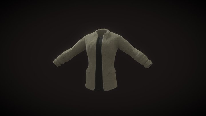 Worn-down Business Jacket 3D Model