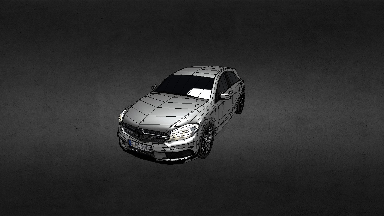 3D model Compact Car - This is a 3D model of the Compact Car. The 3D model is about a black and white car.