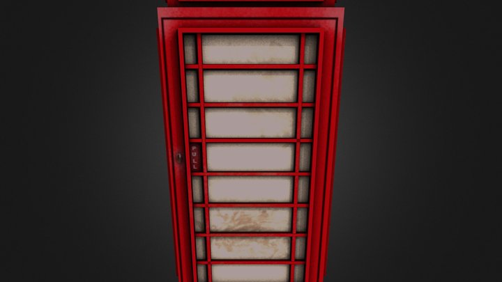 London phonecell city scene 3D Model