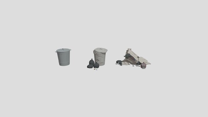 XYZschool HW_Iron_trash_can 3D Model