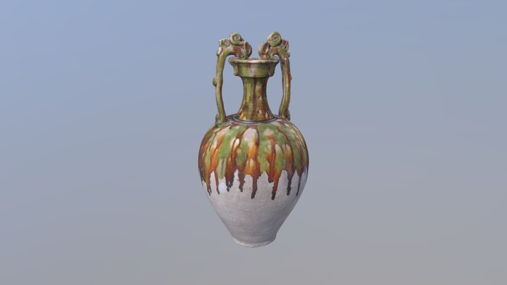 三彩双龙尊 3D Model