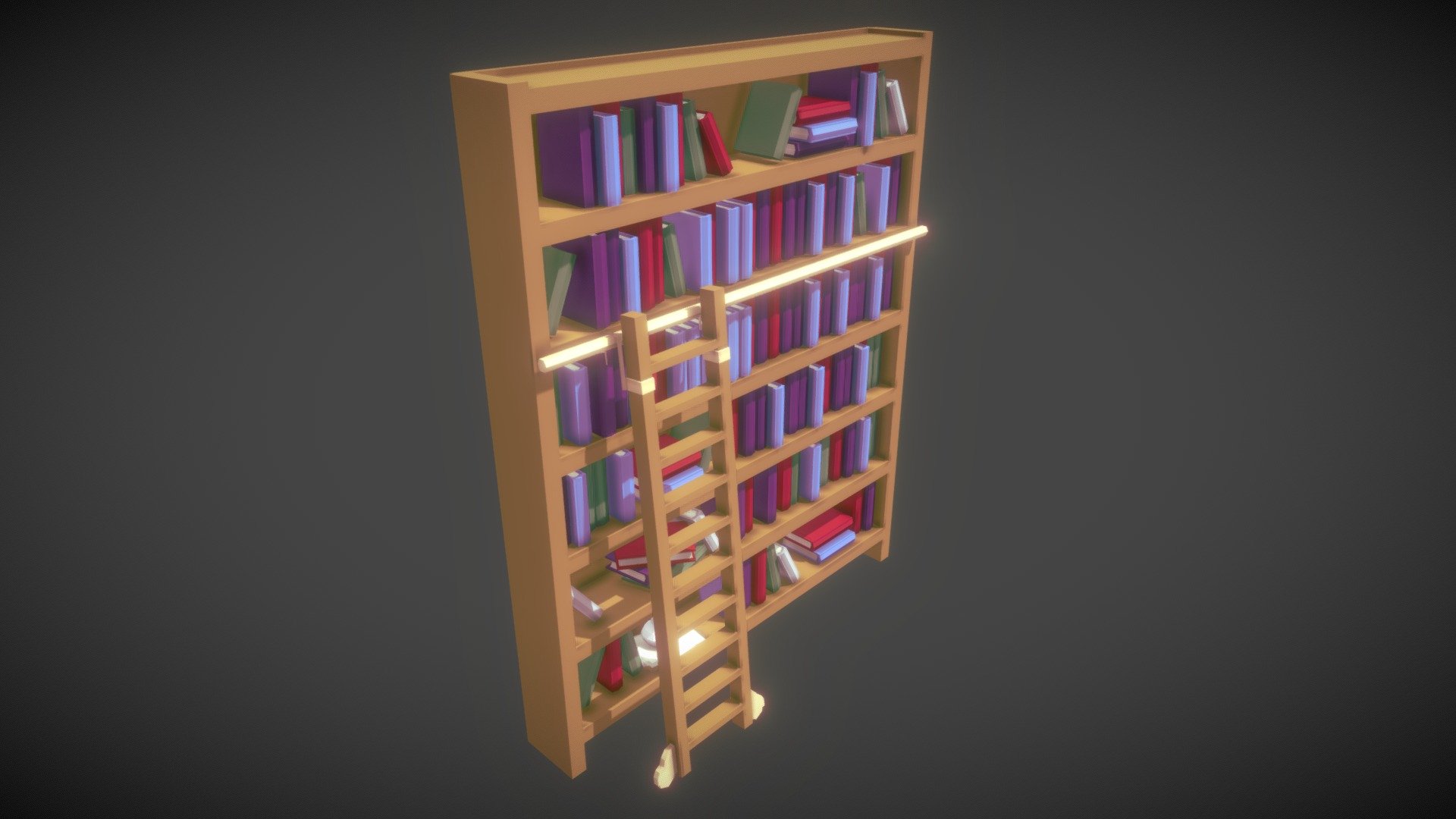 medieval Bookcase 3D model by Kinitia Studios (sandrasanchez