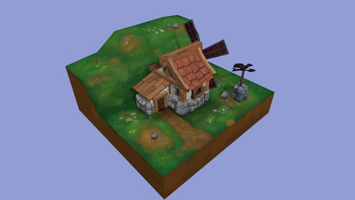 House handpainted 3D Model