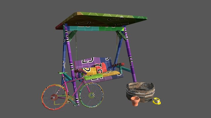 Grandma's House - Unwrap 2 More detailed props 3D Model