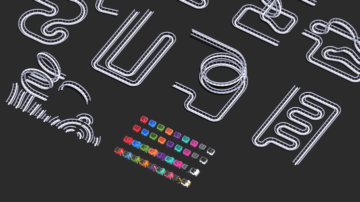 Roller Coaster pack 3D Model