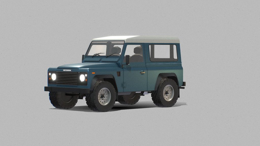 Land Rover Defender 90 Lowpoly
