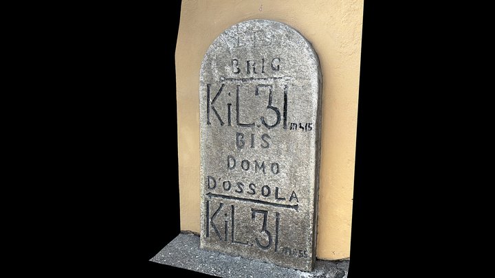 Milestone Brig-Simplon-Gondo-Domodossola km 31.… – Free 3D Model STL