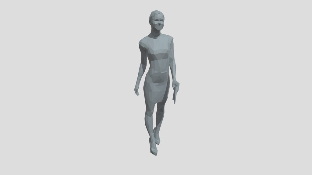 Lowpoly Female Walking