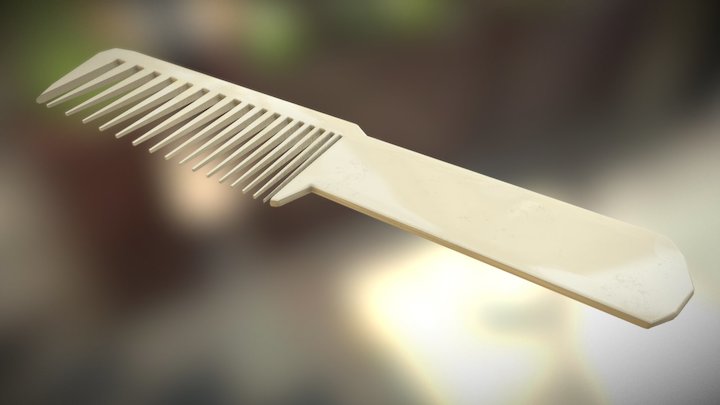 Barbershop Comb 3D Model