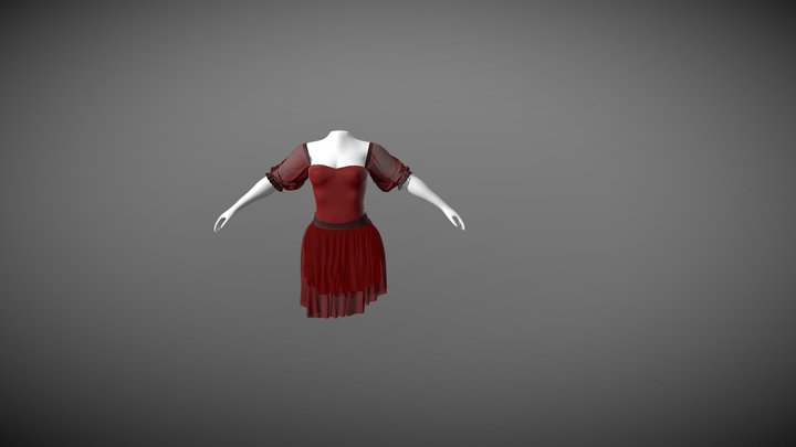 Sheer Dress Design 3D Model