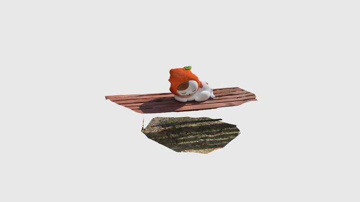 寝転ぶわだにゃん 3D Model