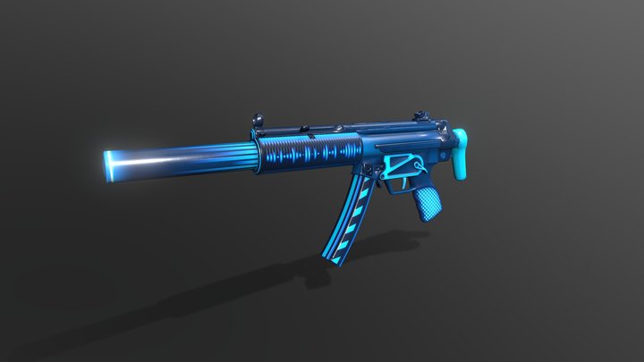 (CS:GO Skin) MP5-SD: Audiophile 3D Model