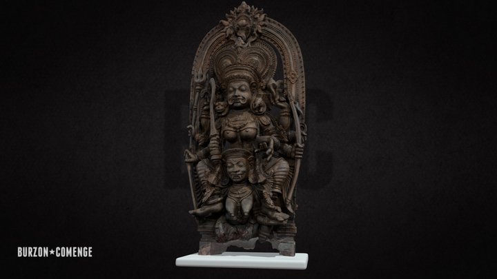 Kali sobre Chamunda, Museu Etnològic de Bcn 3D Model