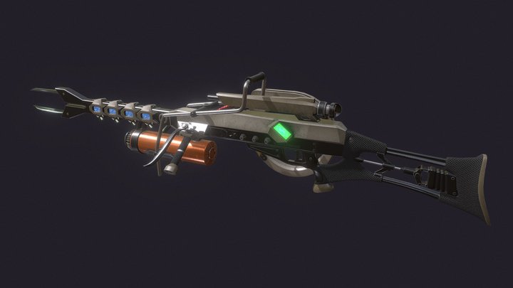 P-LH2 Railgun - Particle LH2 3D Model