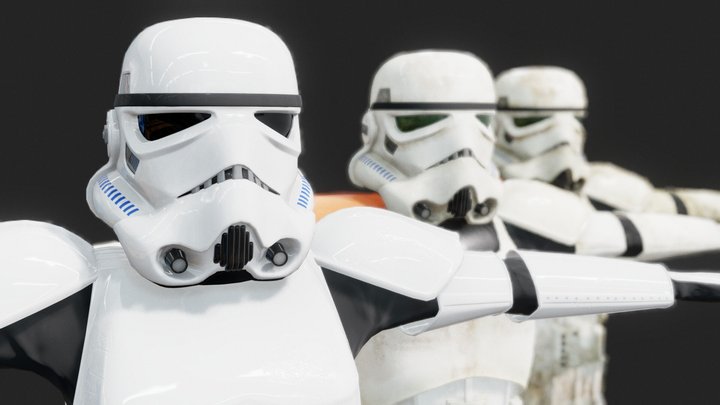 Star Wars - Stormtroopers (rigged) pack 3D Model